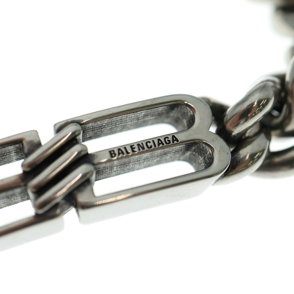 BALENCIAGA(バレンシアガ) BB Icon Gourmette-Chain Bracelet BBアイコン グルメット チェーンブレスレット シルバー 718493 TZ99I0911