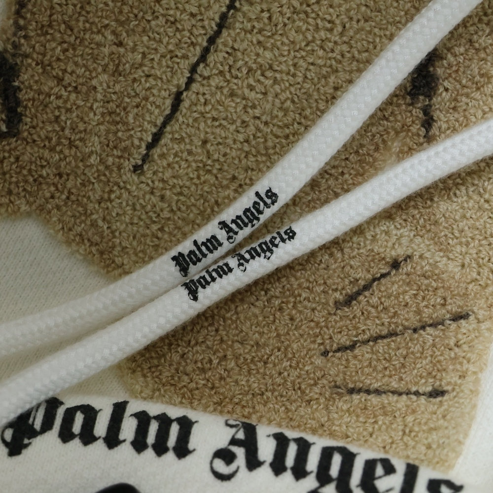 Palm Angels(パームエンジェルス) 21AW BEAR Hoodie ベア パイル スウェット プルオーバーパーカー アイボリー PMBB058C99FLE001