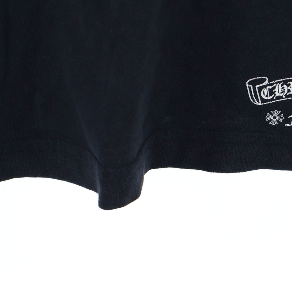 CHROME HEARTS(クロムハーツ) CH L S 1 バック スクロールラベル プリント クルーネック ロングスリーブ 長袖 Tシャツ カットソー ブラック