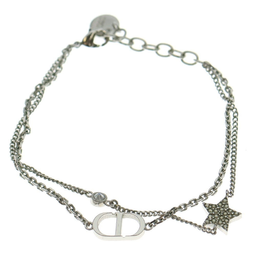 Christian Dior(クリスチャンディオール) CDアイコン ダブルチェーン ブレスレット シルバー