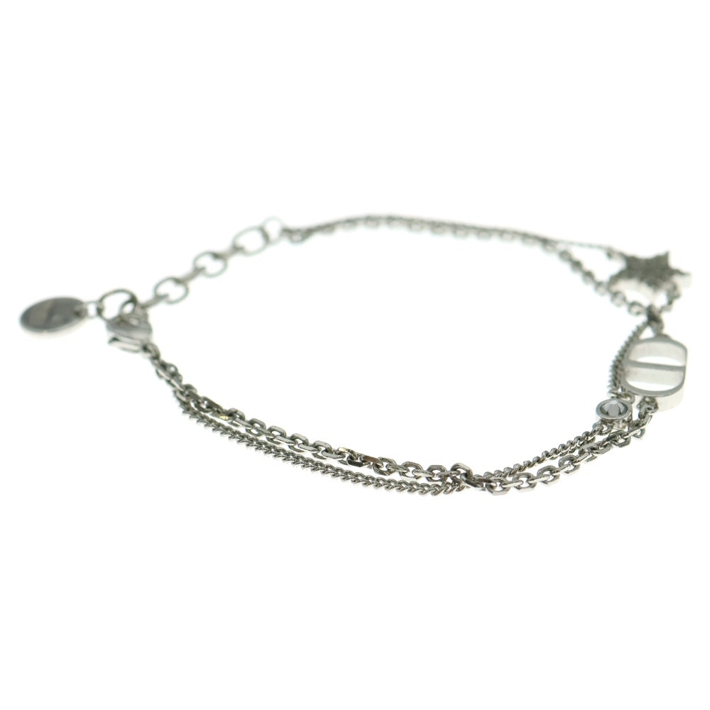 Christian Dior(クリスチャンディオール) CDアイコン ダブルチェーン ブレスレット シルバー