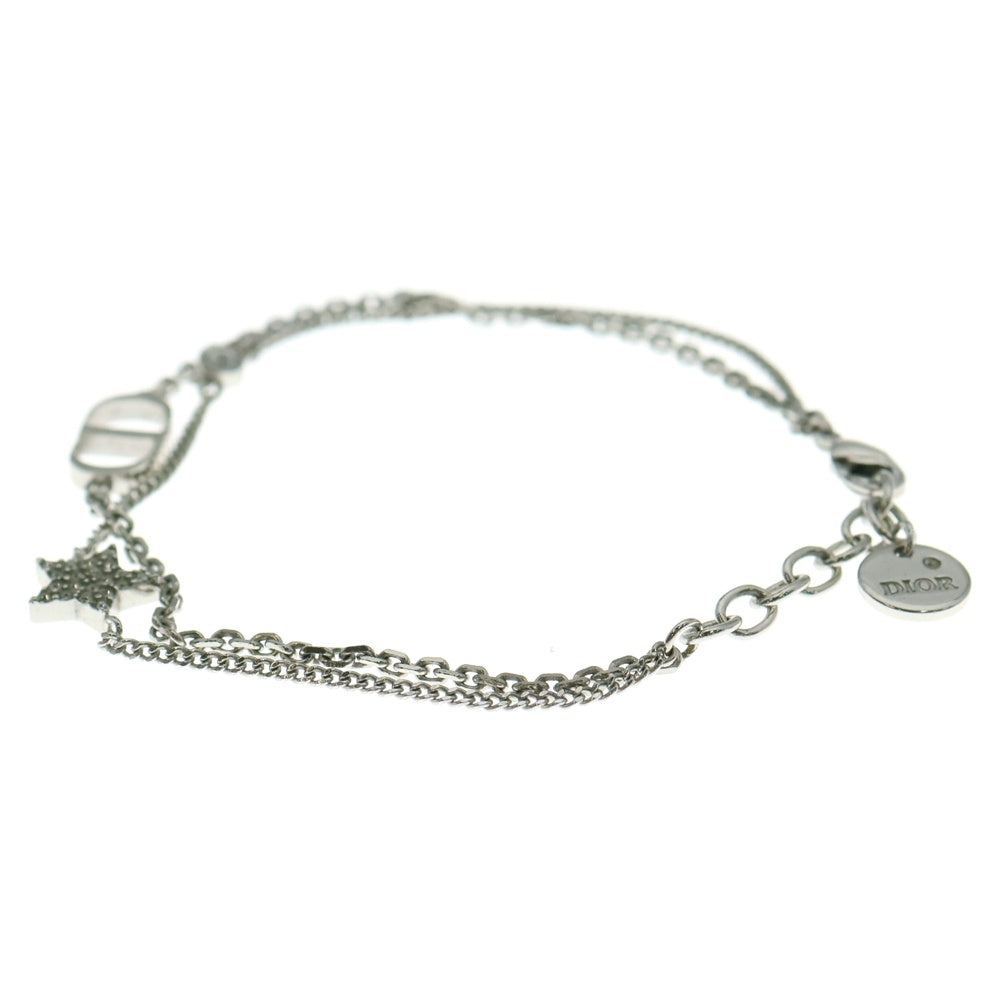 Christian Dior(クリスチャンディオール) CDアイコン ダブルチェーン ブレスレット シルバー