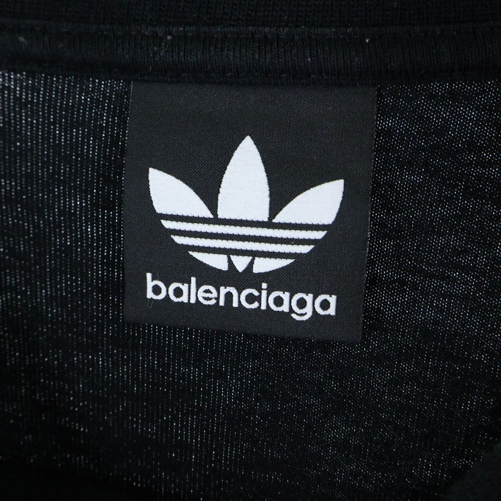 BALENCIAGA(バレンシアガ) 23SS ×adidasアディダス ロングスリーブ長袖 Tシャツ カットソー ブラック 728788 TNVA6