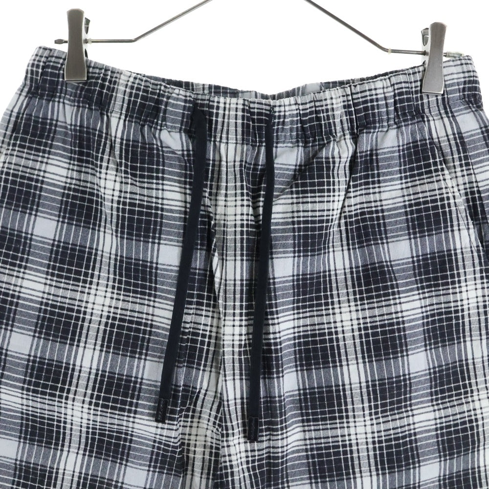 N.HOOLYWOOD(エヌハリウッド) 23SS チェック ワイド ショーツ ショート ハーフパンツ ブラック/ホワイト 2231-CP51-020