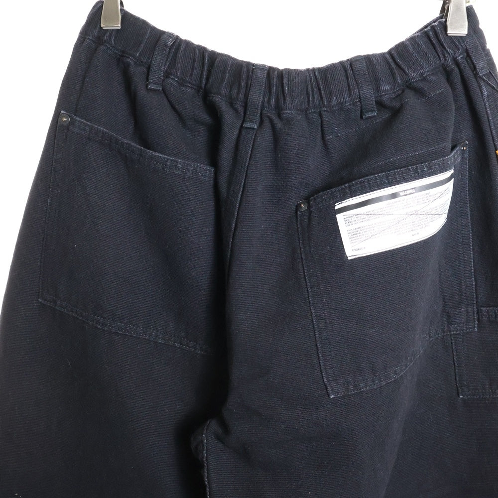 N.HOOLYWOOD(エヌハリウッド) 24AW クラシック ワイド ダブルニー ロングパンツ ブラック 1242-CP01-001