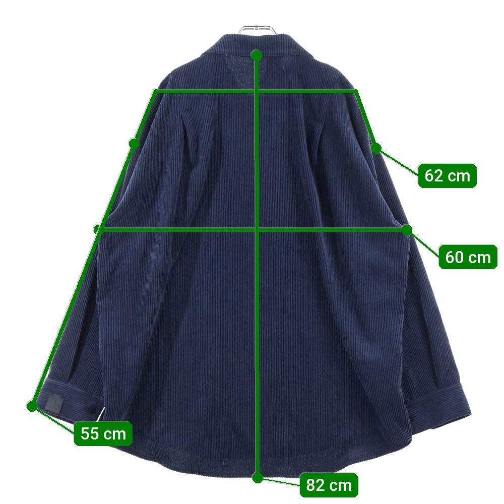 N.HOOLYWOOD(エヌハリウッド) 24AW オープンカラー コーデュロイ 長袖シャツ ネイビー 2242-SH21-017