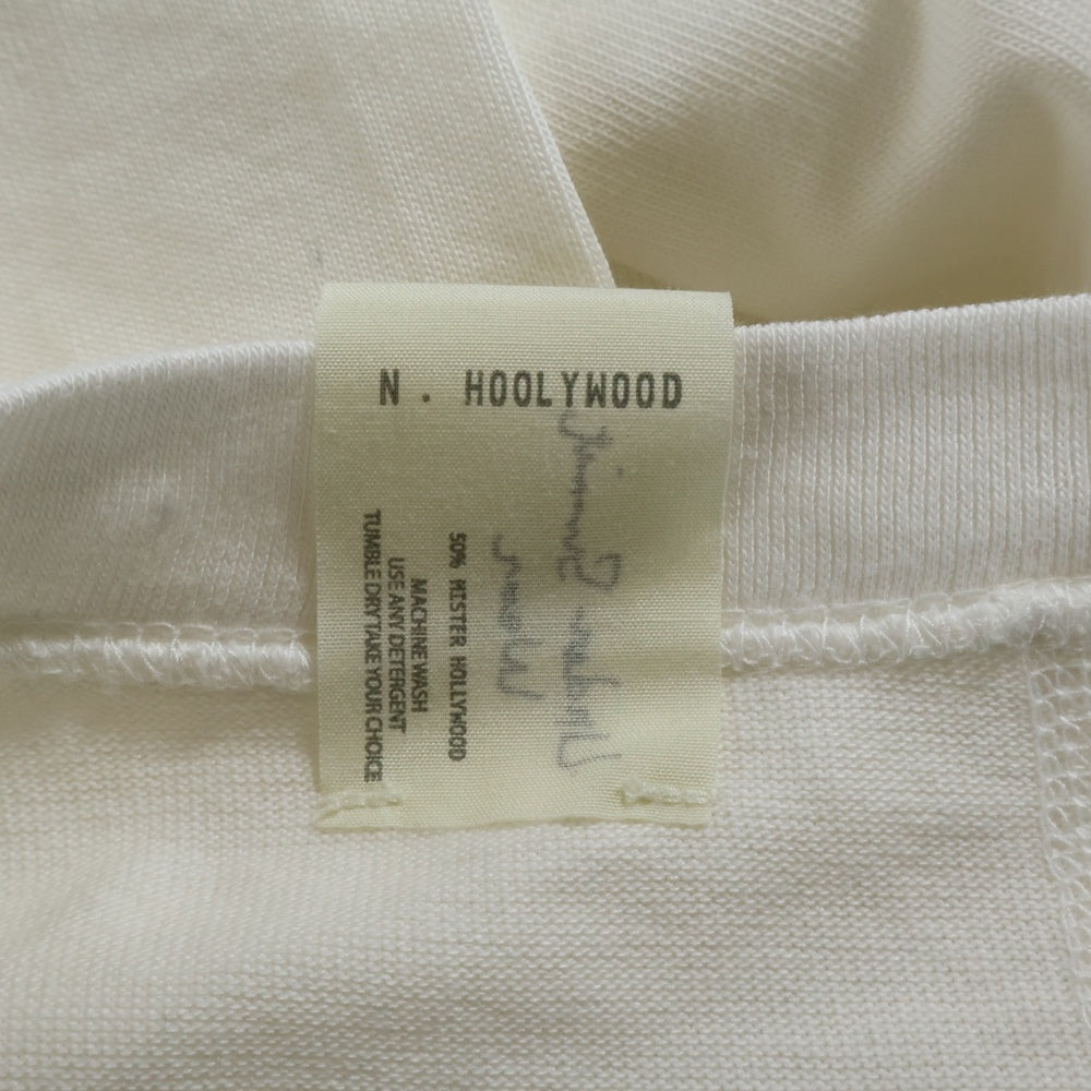 N.HOOLYWOOD(エヌハリウッド) 24SS クルーネック 七分袖 Tシャツカットソー ホワイト BD1919