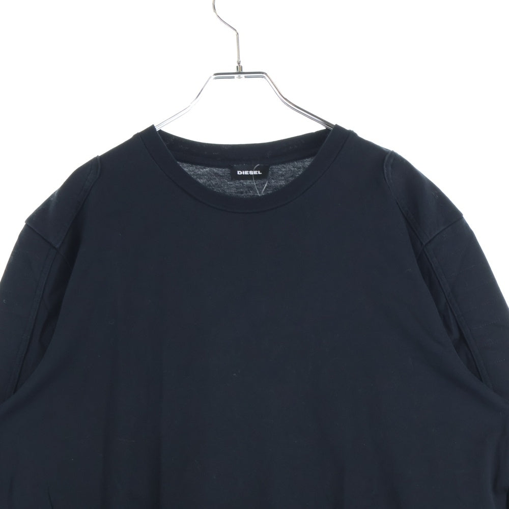 DIESEL(ディーゼル) ショルダーデザイン ロングスリーブ 長袖Tシャツ カットソー ブラック