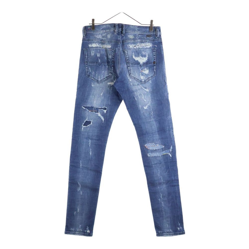 DIESEL(ディーゼル) TEPPHAR ストレッチ スキニー ダメージ デニムパンツ ブルー
