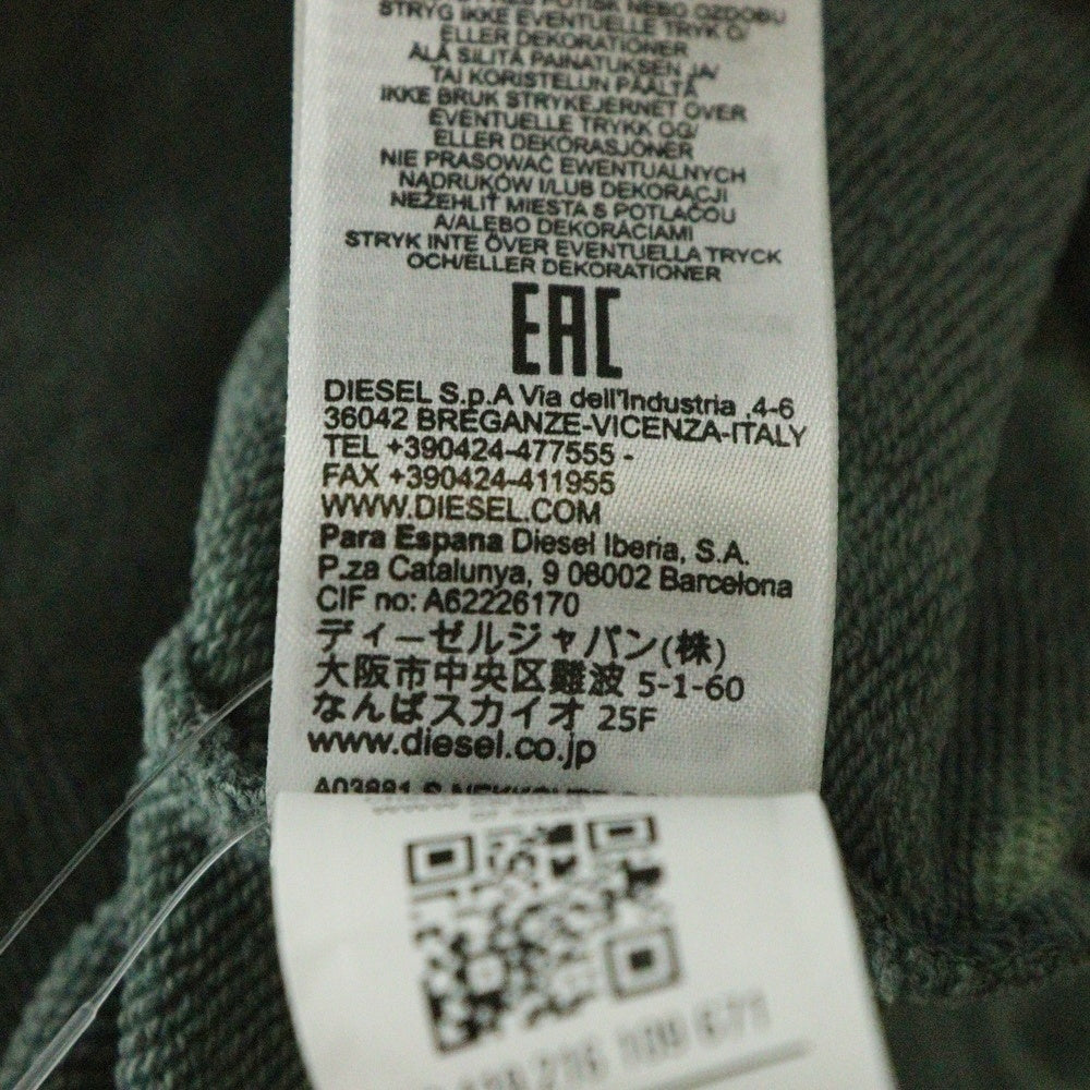 DIESEL(ディーゼル) 22AW S-NEKKOVER-POK ネック プルオーバー スウェット パーカー グリーン A03881