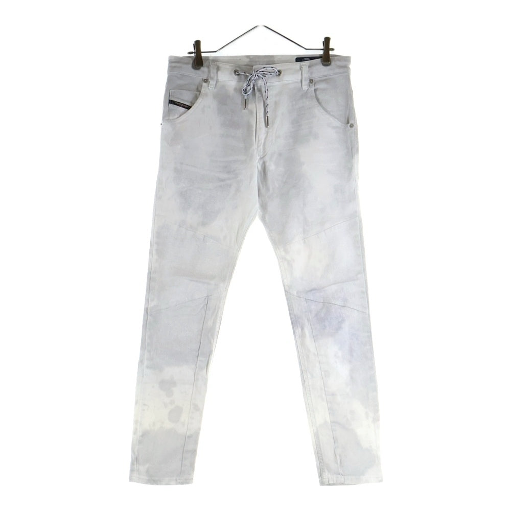 DIESEL(ディーゼル) D-LUCHIC-SP2-NE ドローストリング ペンキ加工 スキニーデニムパンツ グレー