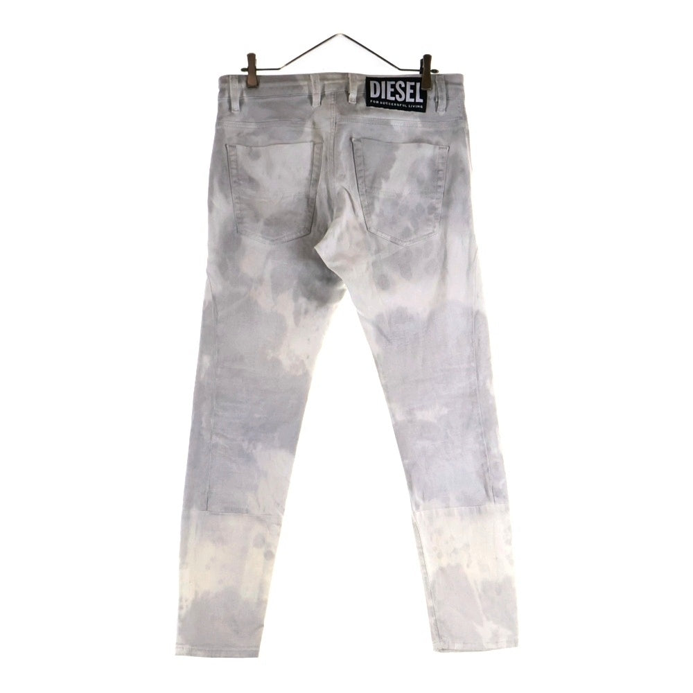 DIESEL(ディーゼル) D-LUCHIC-SP2-NE ドローストリング ペンキ加工 スキニーデニムパンツ グレー