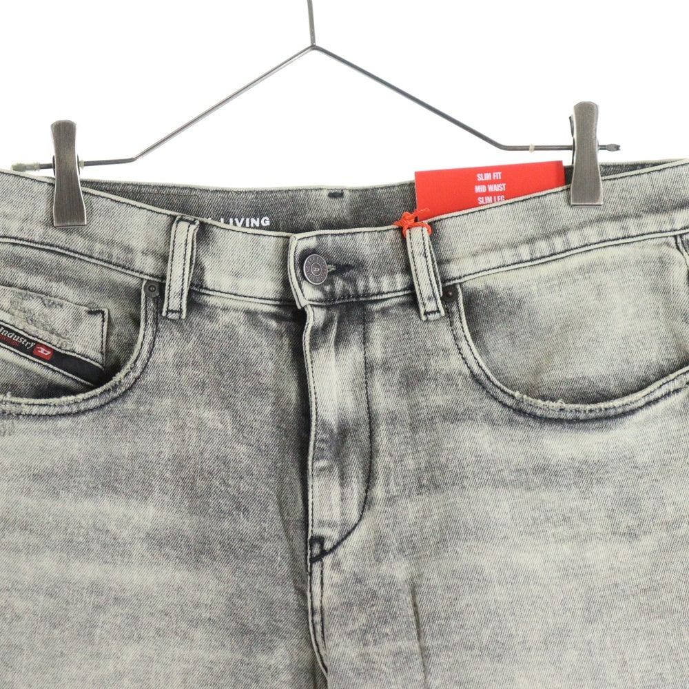 DIESEL(ディーゼル) 2019 D-STRUKT ウォッシュド加工 スリム デニムパンツ グレー A03562