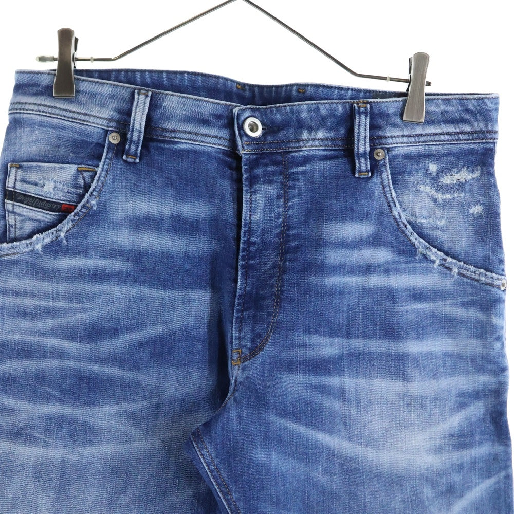 DIESEL(ディーゼル) KROOLEY-T ダメージ加工 スキニー デニムパンツ インディゴ