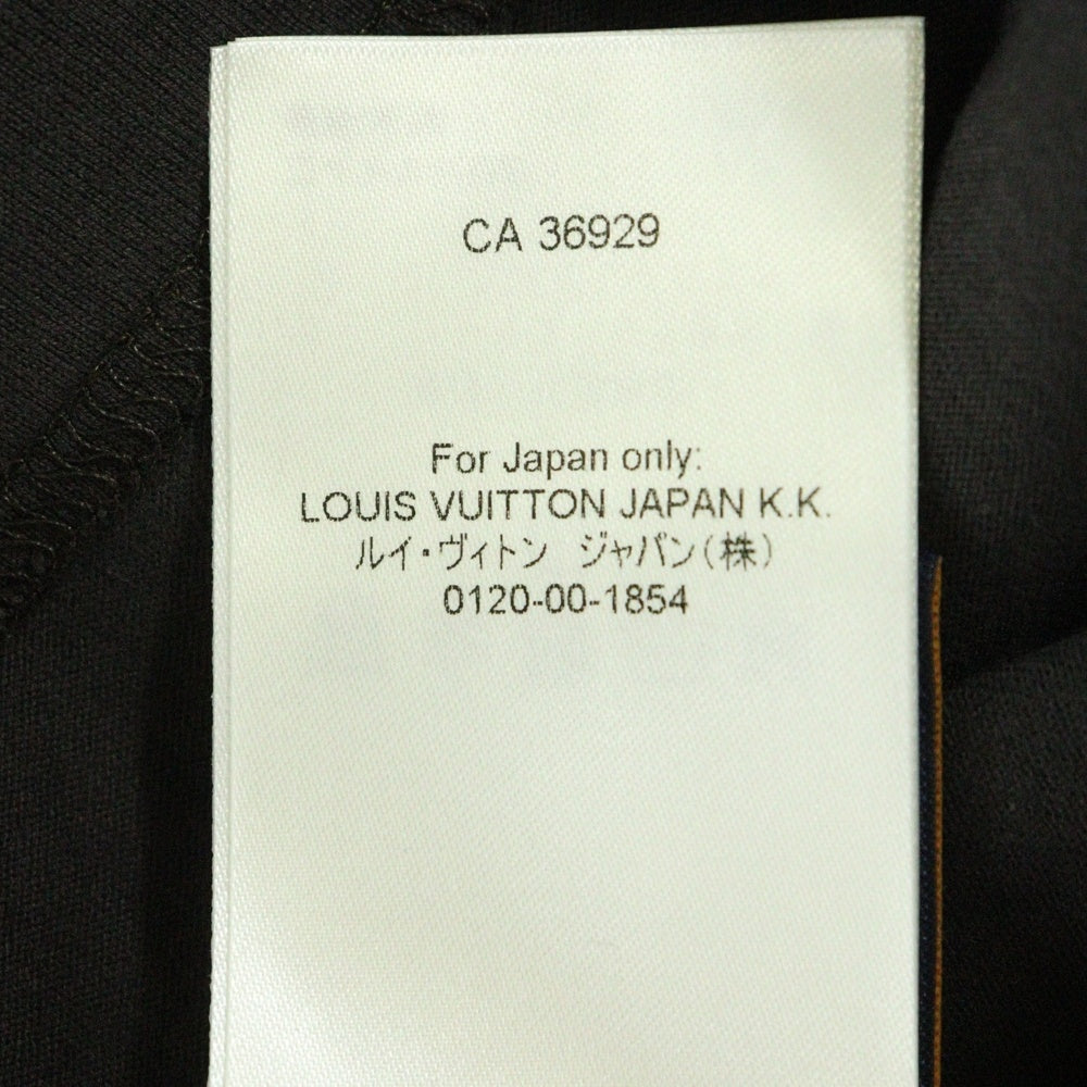 LOUIS VUITTON(ルイヴィトン) 25SS ウォッシュド ロゴプリント クルーネック 半袖Tシャツカットソー ブラウン RM251M NPG HSY98W