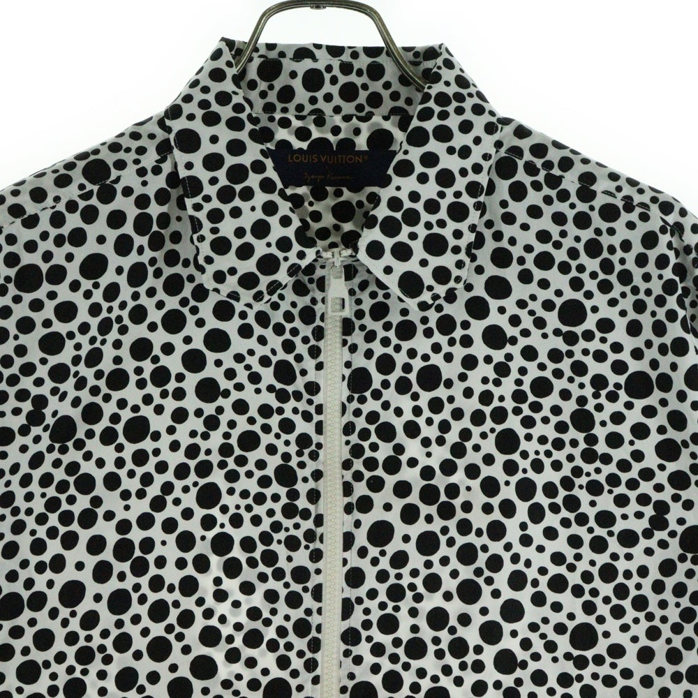 LOUIS VUITTON(ルイヴィトン) 23SS ×草間彌生 インフィニティドット ジップアップ シャツ ジャケット ブラック/ホワイト RM231H V29 HOS30W