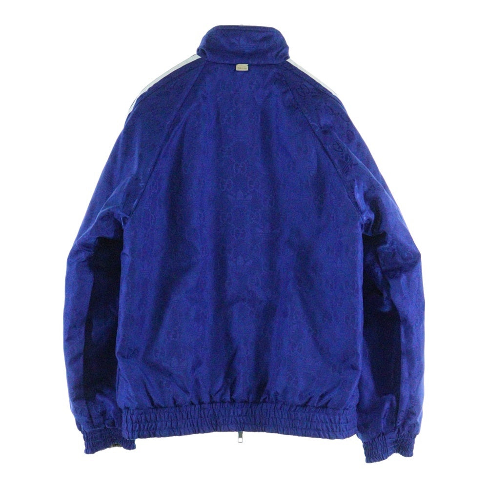 GUCCI(グッチ) 23SS ×adidas GG Canvas Reversible Jacket アディダス GGキャンバス リバーシブル ジップアップ ジャケット ブラウン/ブルー 723883 ZAKX1