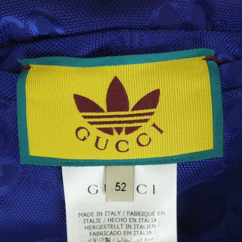 GUCCI(グッチ) 23SS ×adidas GG Canvas Reversible Jacket アディダス GGキャンバス リバーシブル ジップアップ ジャケット ブラウン/ブルー 723883 ZAKX1