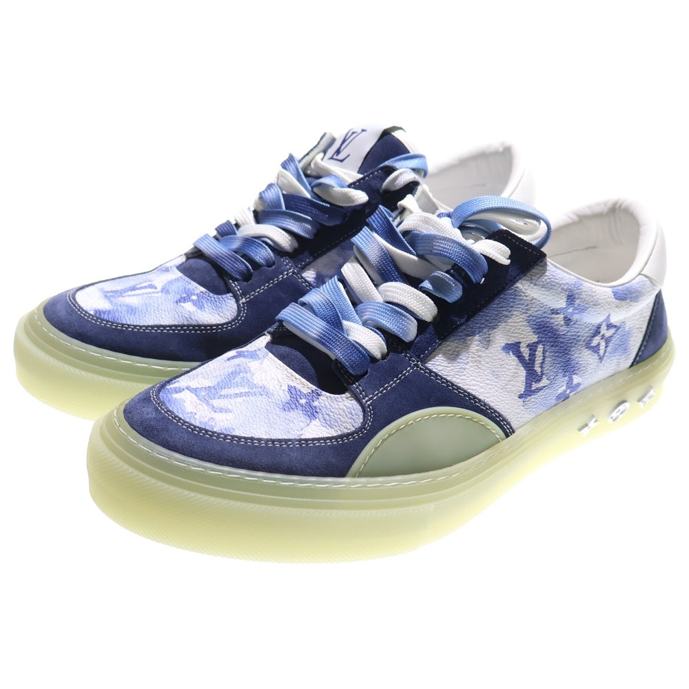 LOUIS VUITTON(ルイヴィトン) ウォーターカラーモノグラム オリーライン レザー ローカットスニーカースニーカー ホワイト/ブルー FA0231