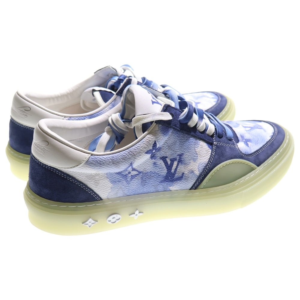 LOUIS VUITTON(ルイヴィトン) ウォーターカラーモノグラム オリーライン レザー ローカットスニーカースニーカー ホワイト/ブルー FA0231