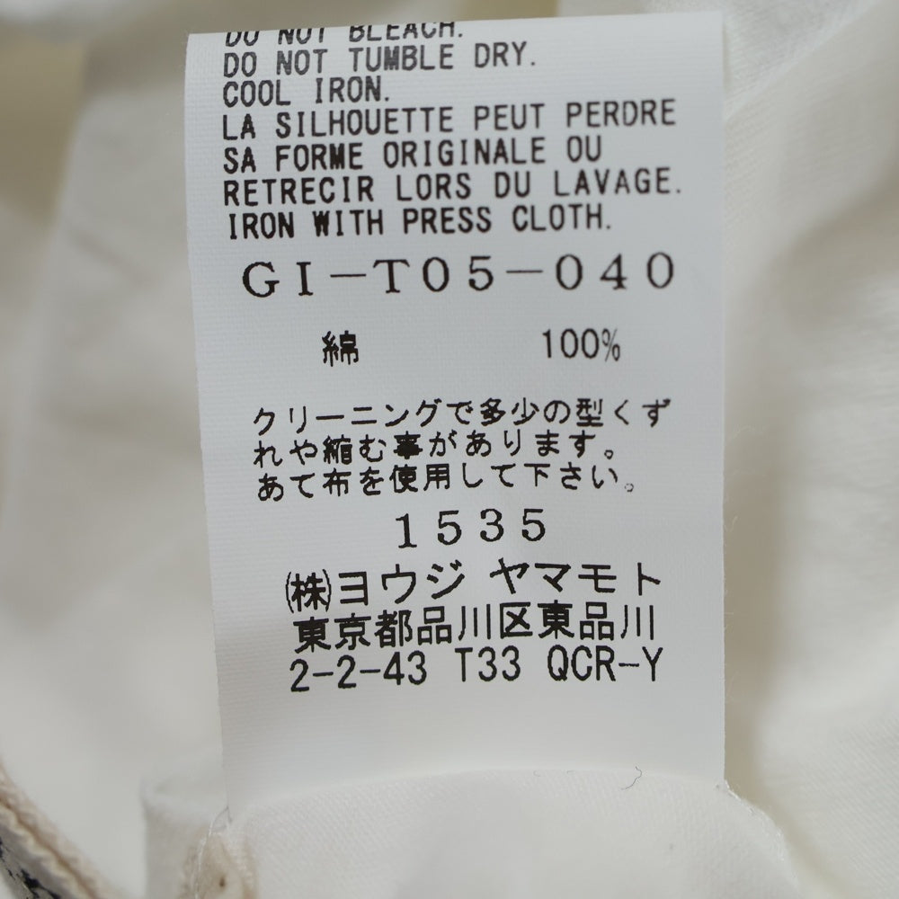 Ground Y(グラウンドワイ) 半袖Tシャツカットソー ホワイト GI-T05-040