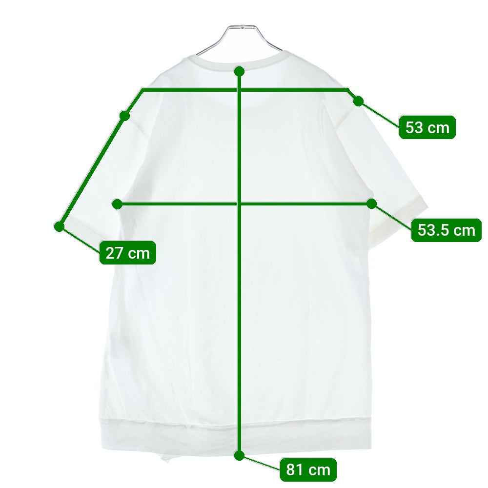 Ground Y(グラウンドワイ) 半袖Tシャツカットソー ホワイト GI-T05-040