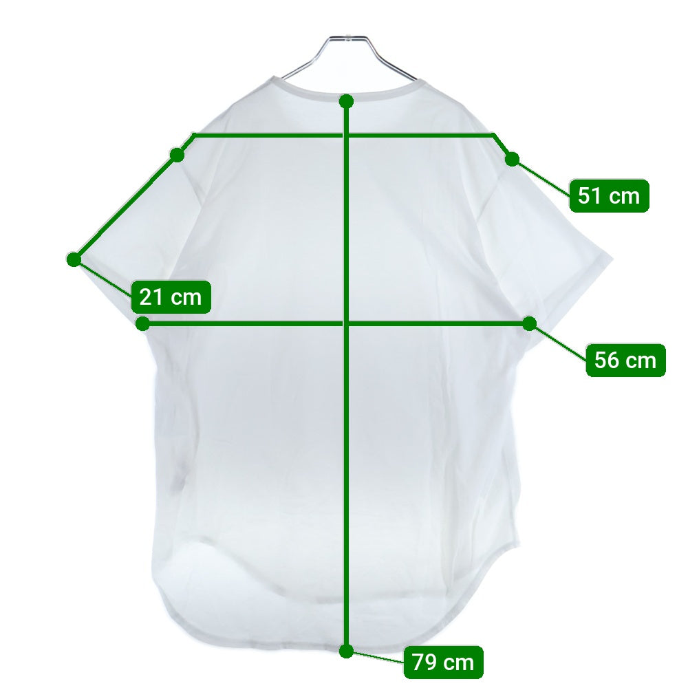 Ground Y(グラウンドワイ) 20SS ラウンドショートスリーブ 半袖Tシャツカットソー ホワイト GN-T11-040