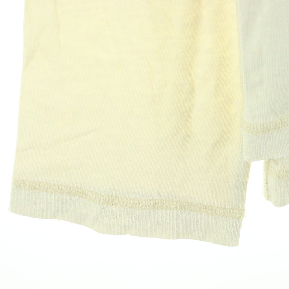 AMI Alexandre Mattiussi(アミアレクサンドルマテュッシ) レイヤード クルーネック ロングスリーブ 長袖Tシャツカットソー ベージュ UTS216.JE0051