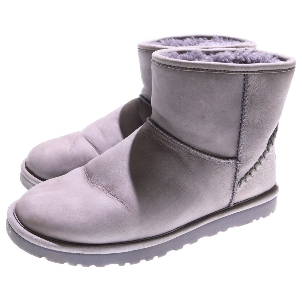 UGG(アグ) CLASSIC MINI DECO 裏地ボア クラシック ミニ デコ ムートン ショート ブーツ グレー 1009687