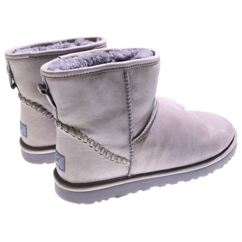 UGG(アグ) CLASSIC MINI DECO 裏地ボア クラシック ミニ デコ ムートン ショート ブーツ グレー 1009687