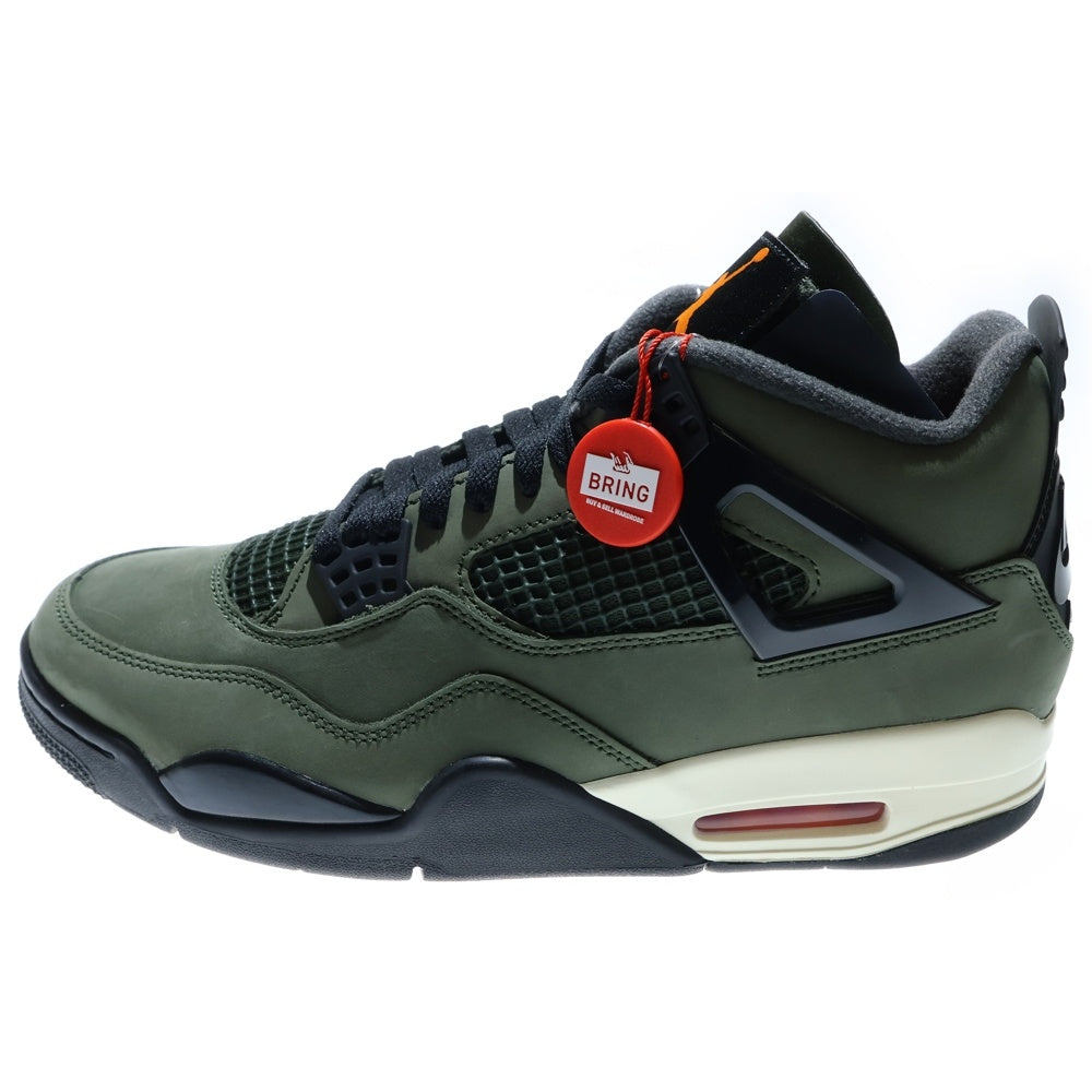 NIKE(ナイキ) ×UNDEFEATED AIR JORDAN 4 RETRO アンディフィーテッド エアジョーダン4 レトロ ハイカットスニーカー カーキ US10/28cm IB1519-200