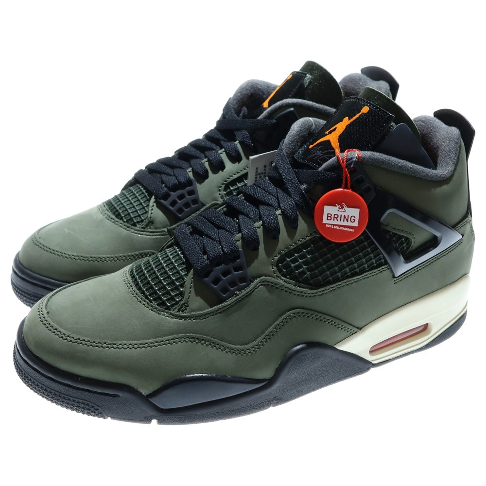 NIKE(ナイキ) ×UNDEFEATED AIR JORDAN 4 RETRO アンディフィーテッド エアジョーダン4 レトロ ハイカットスニーカー カーキ US10/28cm IB1519-200