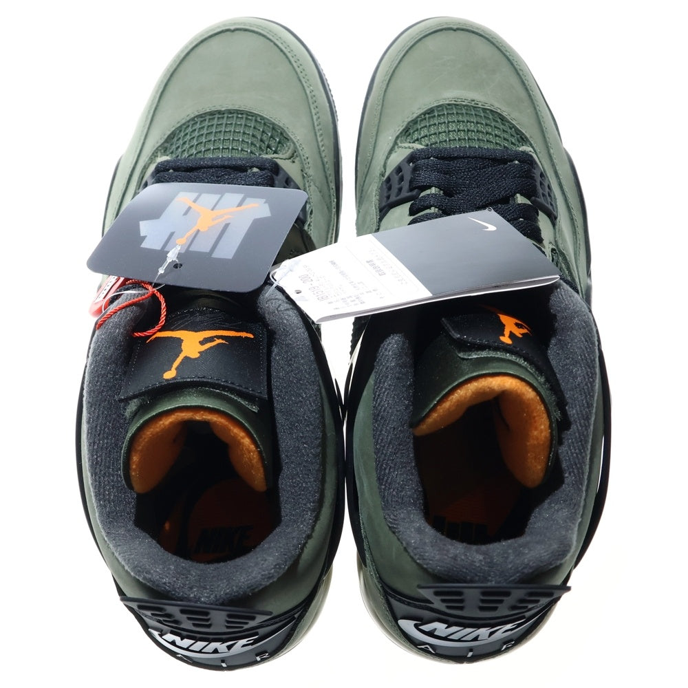 NIKE(ナイキ) ×UNDEFEATED AIR JORDAN 4 RETRO アンディフィーテッド エアジョーダン4 レトロ ハイカットスニーカー カーキ US10/28cm IB1519-200