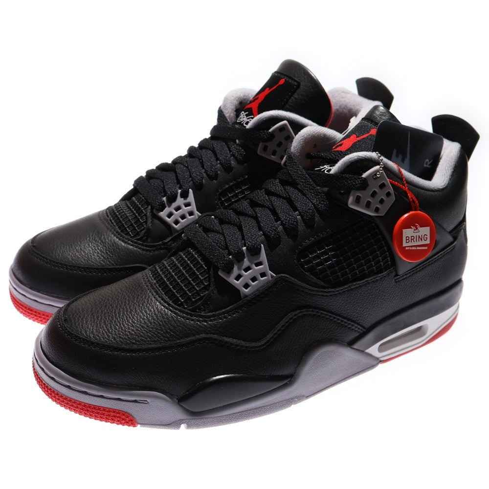 NIKE(ナイキ) AIR JORDAN 4 RETRO BRED REIMAGINED エアジョーダン レトロ ブレッドリイマジンド ハイカットスニーカー ブラック/レッド US9.5/27.5cm FV5029-006