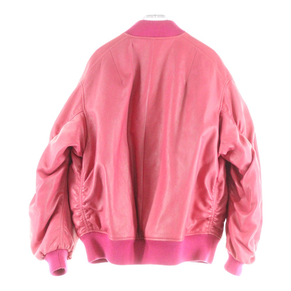 PRADA(プラダ) 21AW Oversized nappa leather bomber jacket オーバーサイズ ナッパ ボンバージャケット ピンク 58A079 1ZFE