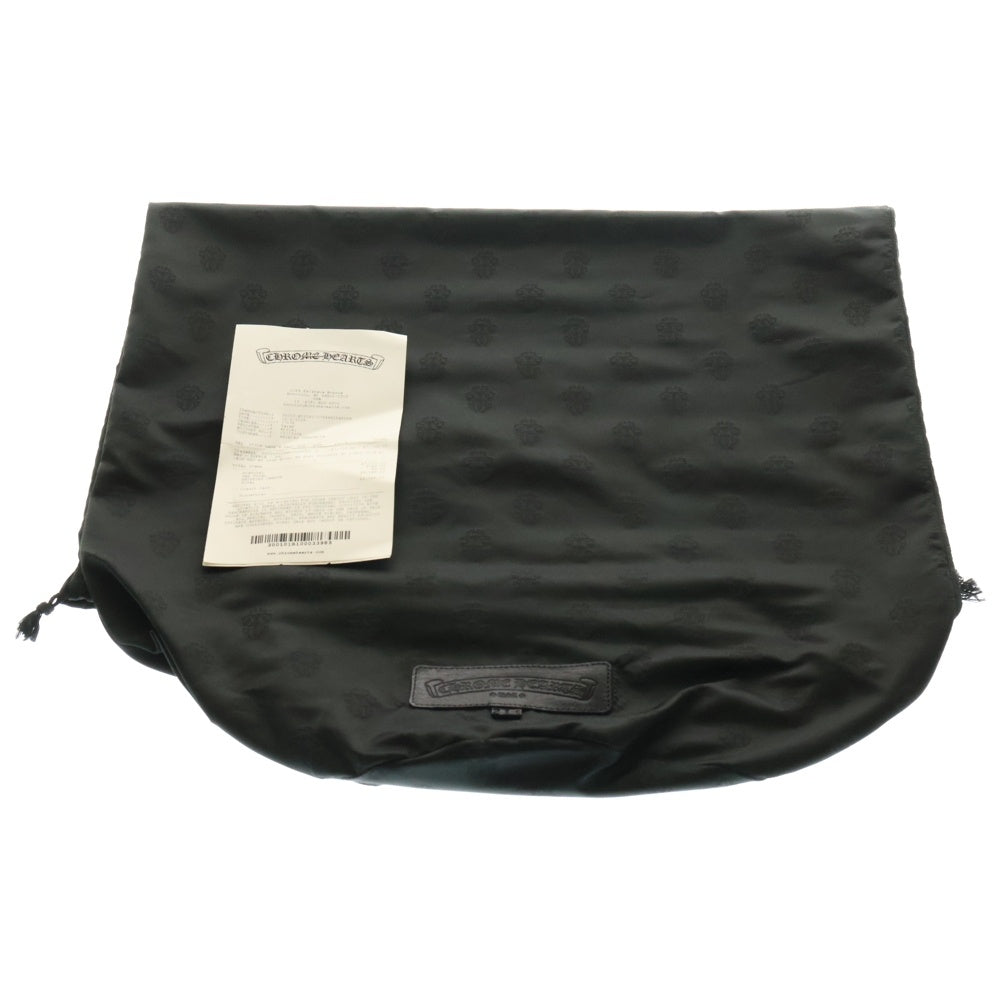 CHROME HEARTS(クロムハーツ) DUFFLE BSFLR BAG ダッフル BSフレアパッチ フレアボールチェーン付き レザーハンドバッグ ブラック