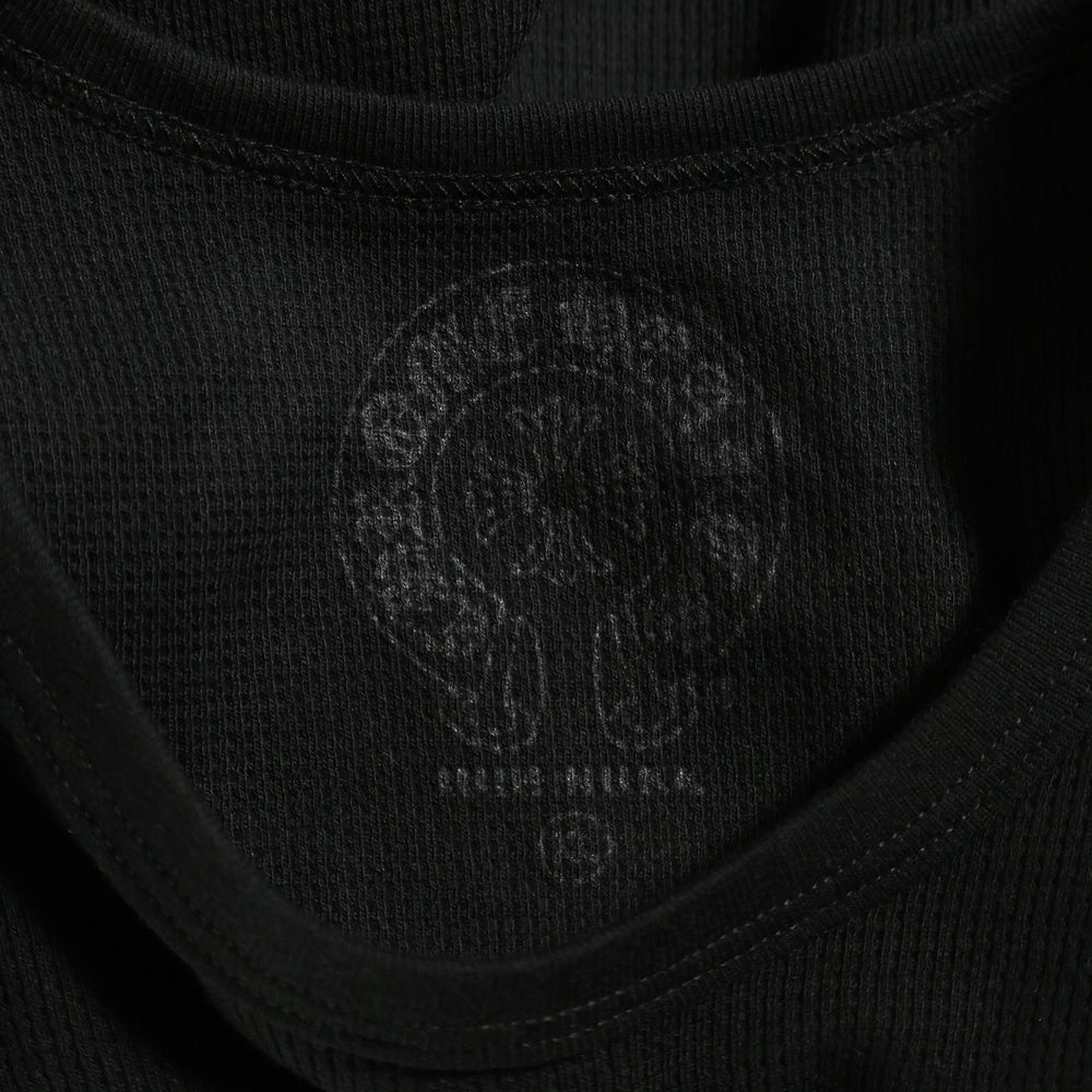 CHROME HEARTS(クロムハーツ) THERMAL L/S Horseshoe ホースシューアームフローラルプリント サーマル 長袖Tシャツ カットソー ブラック