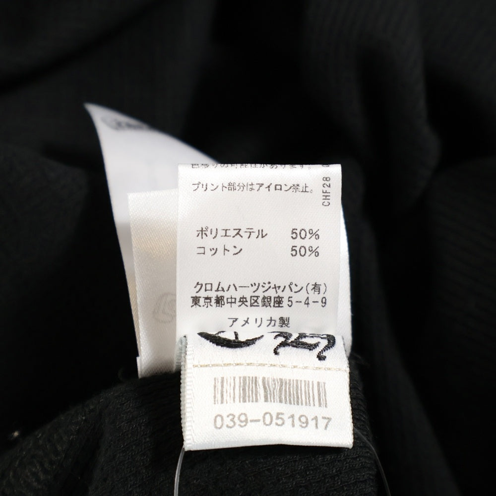 CHROME HEARTS(クロムハーツ) THERMAL L/S Horseshoe ホースシューアームフローラルプリント サーマル 長袖Tシャツ カットソー ブラック