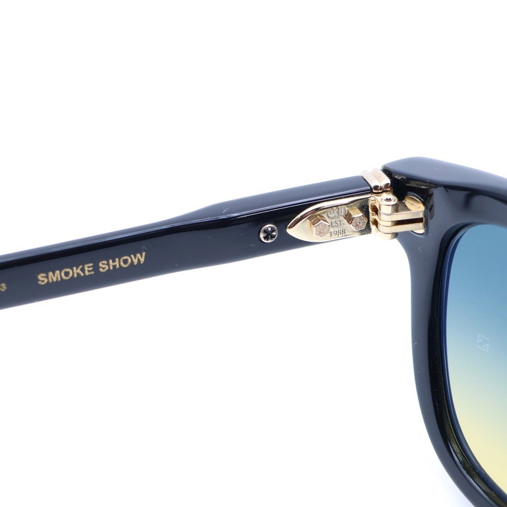 CHROME HEARTS(クロムハーツ) SMOKE SHOW-A スモークショー CHプラス テンプル ウェリントン スモークレンズ アイウェア サングラス メガネ 眼鏡 ブラック/ゴールド