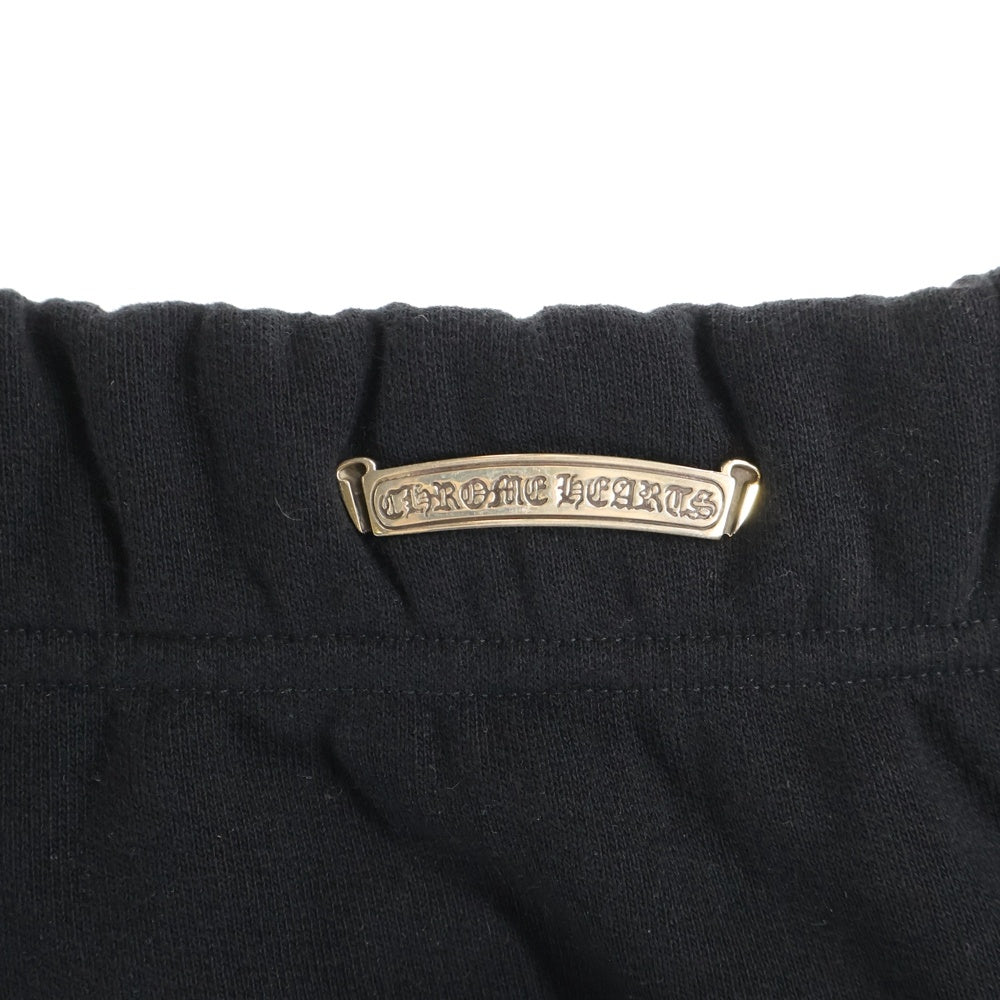 CHROME HEARTS(クロムハーツ) SAILIN Y NOT Cemetery Cross Sweat Pants ワイノットセメタリークロス刺繍 スウェットパンツ ブラック
