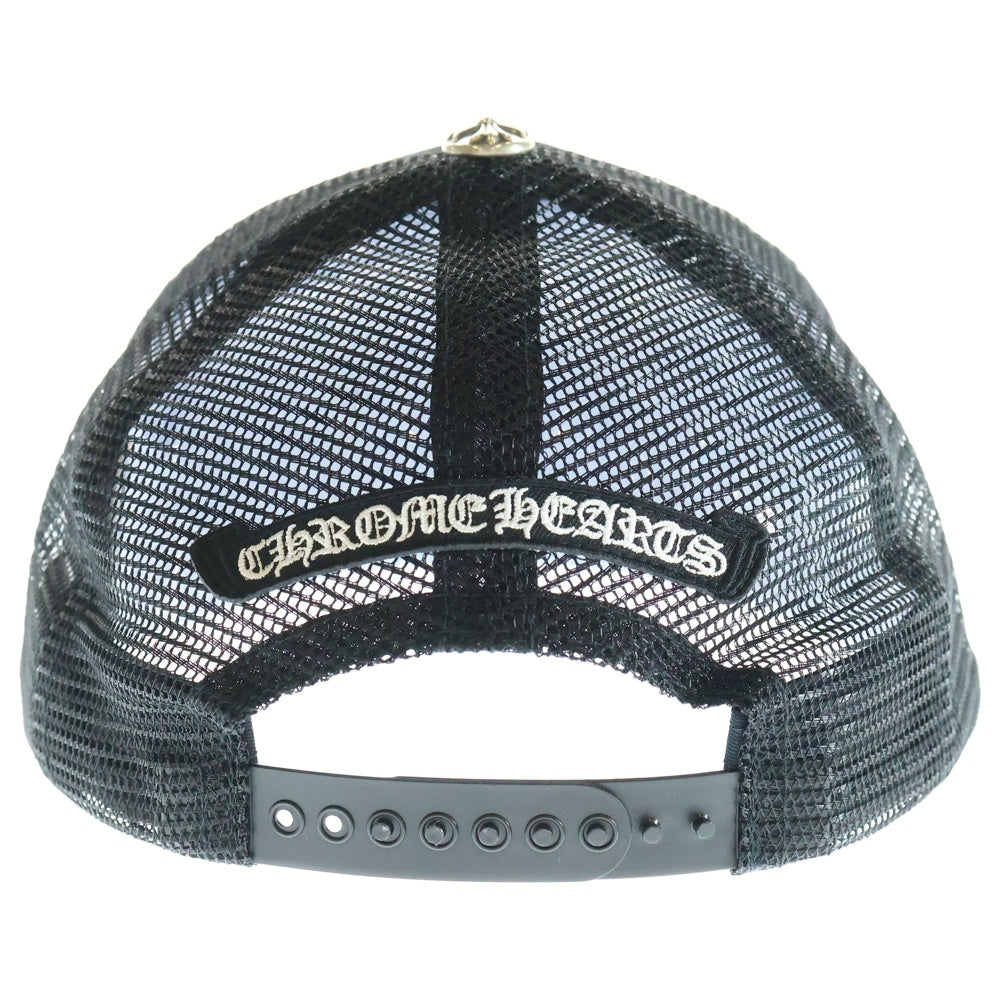 CHROME HEARTS(クロムハーツ) Cemetery Cross Patch Trucker Cap セメタリークロスパッチ トラッカー ベースボールキャップ 帽子 ブラック