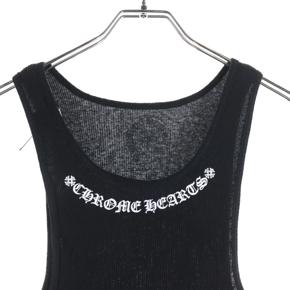 CHROME HEARTS(クロムハーツ) Neck Logo Back Scroll Tank Top ネックロゴ バックスクロール プリント タンクトップ ノースリーブカットソー ブラック