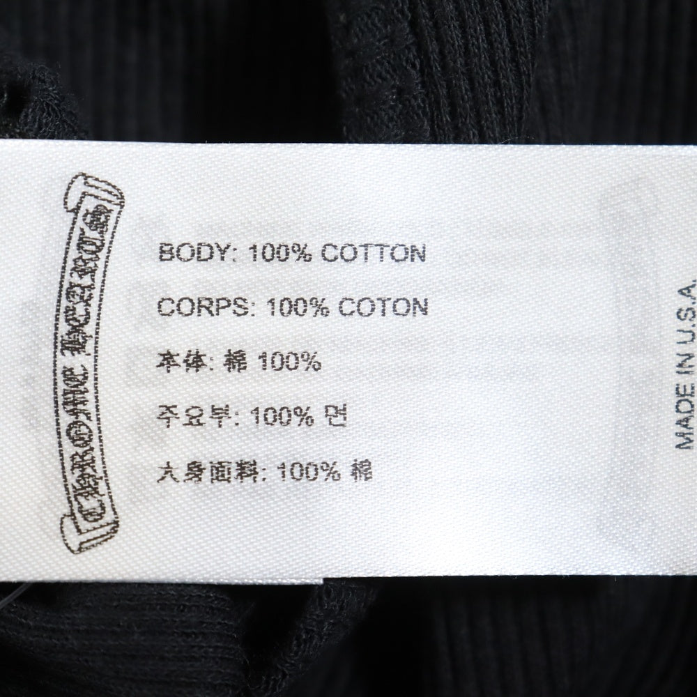 CHROME HEARTS(クロムハーツ) Neck Logo Back Scroll Tank Top ネックロゴ バックスクロール プリント タンクトップ ノースリーブカットソー ブラック
