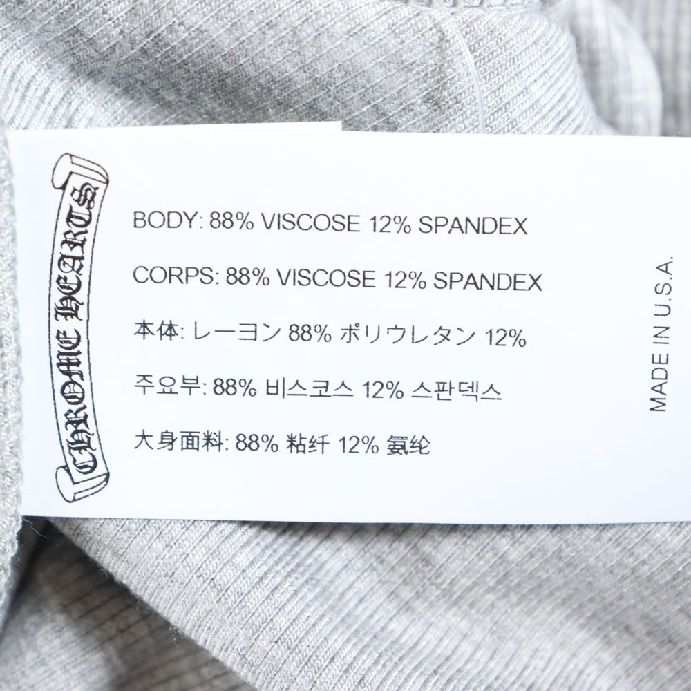 CHROME HEARTS(クロムハーツ) Y NOT CH刺繍タンクトップ ノースリーブカットソー ワンピース グレー レディース