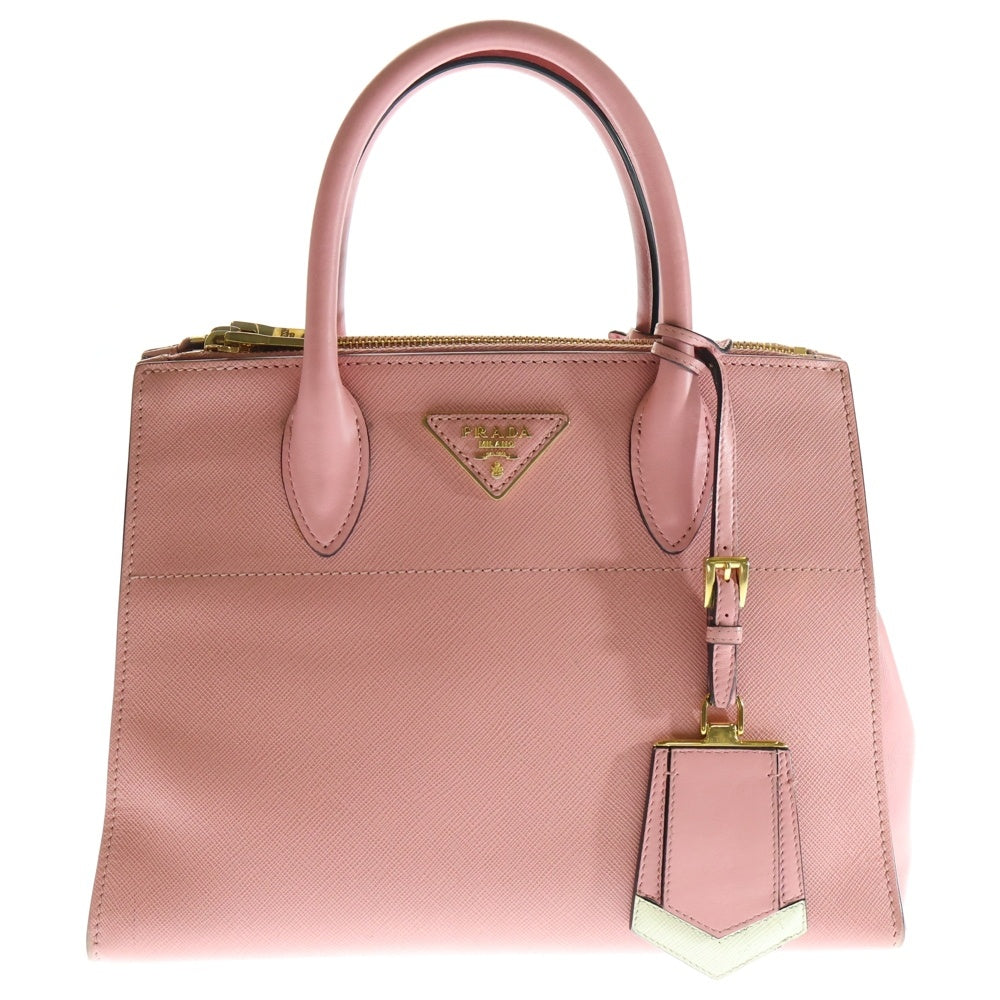 PRADA(プラダ) パラディグム サフィアーノレザー 2WAY ハンド ショルダーバッグ ピンク 1BA103