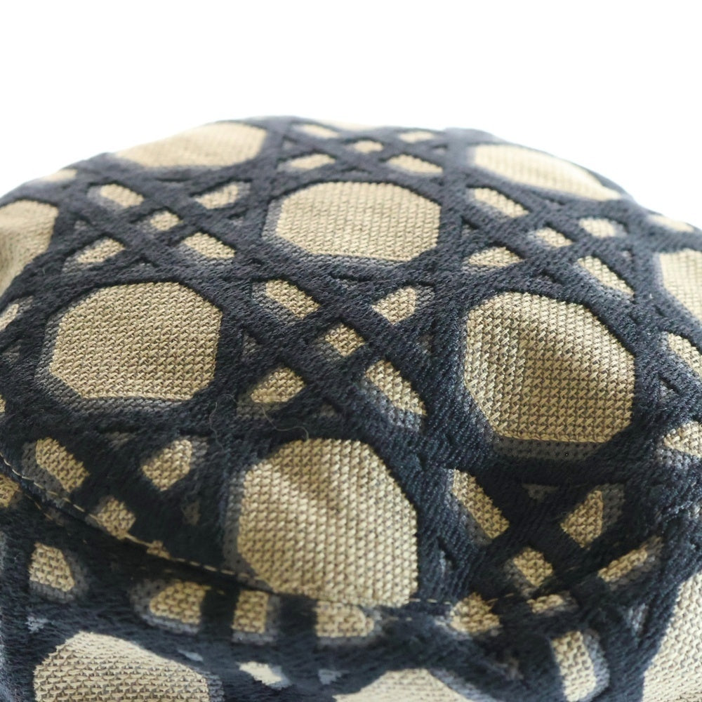 Christian Dior(クリスチャンディオール) 24SS マクロカナージュ キャンバス バケットハット 帽子 グレー/ネイビー 41CAN923X131