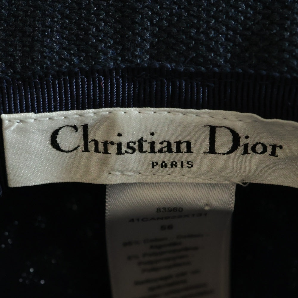 Christian Dior(クリスチャンディオール) 24SS マクロカナージュ キャンバス バケットハット 帽子 グレー/ネイビー 41CAN923X131