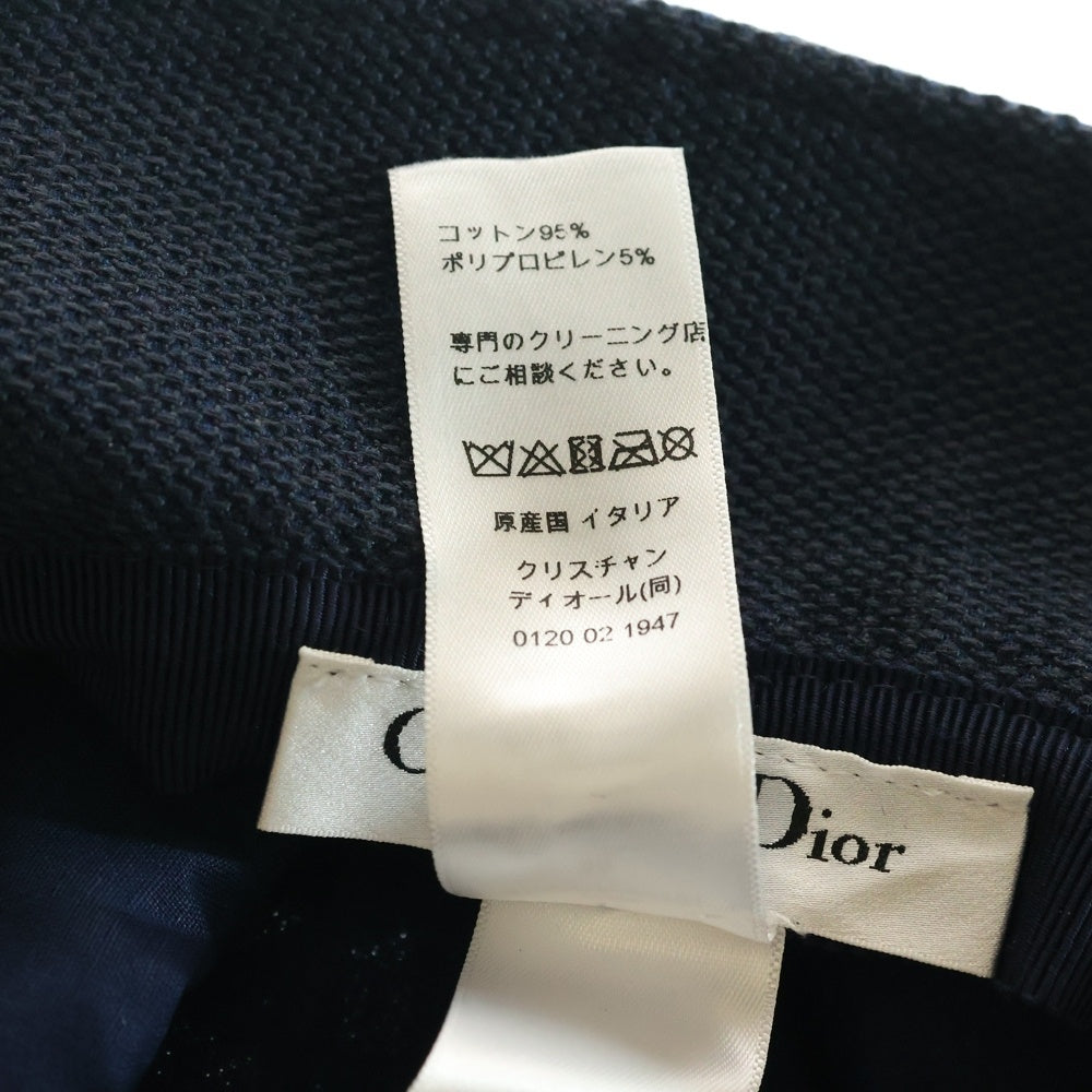 Christian Dior(クリスチャンディオール) 24SS マクロカナージュ キャンバス バケットハット 帽子 グレー/ネイビー 41CAN923X131