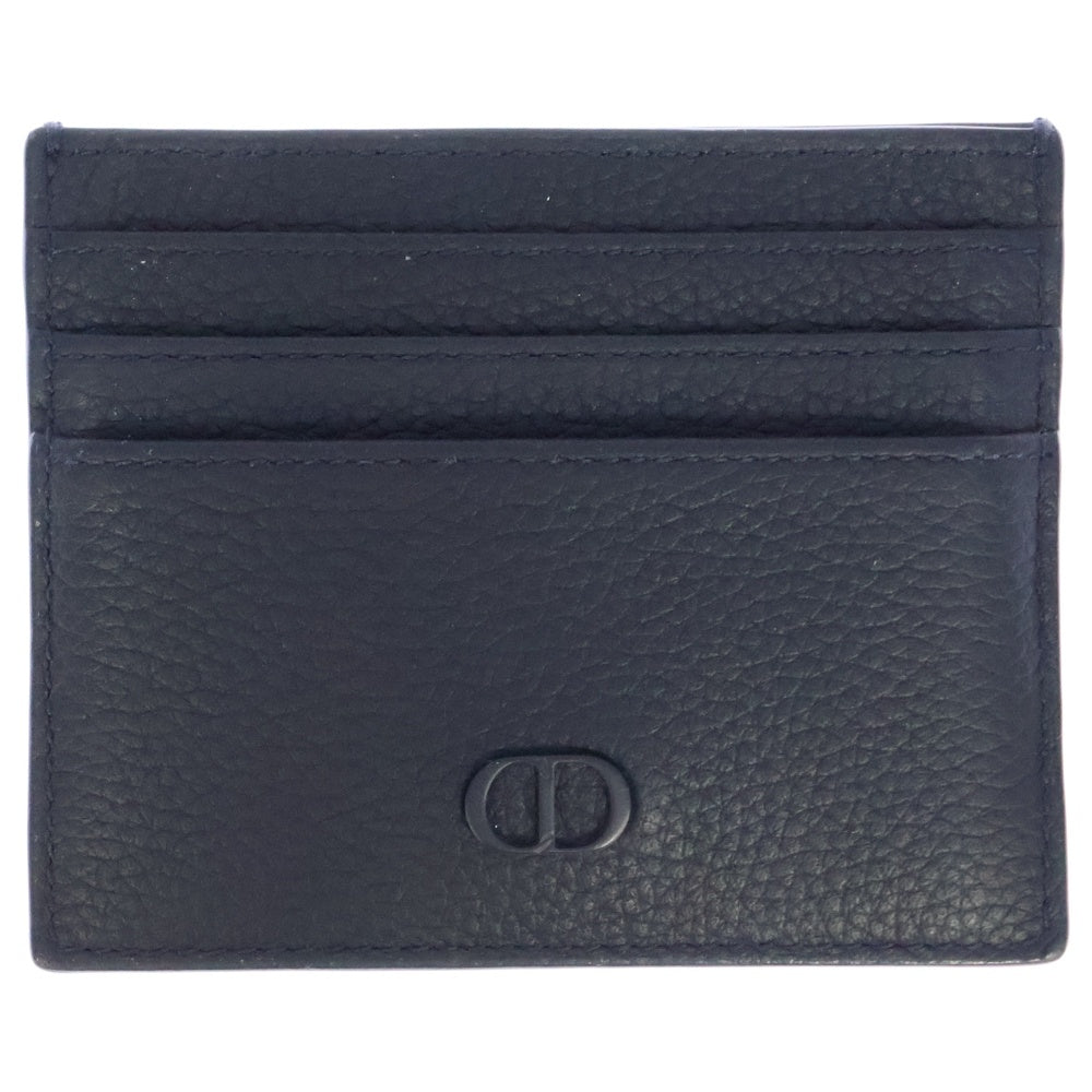 Christian Dior(クリスチャンディオール) CDアイコン レザーカードケース ネイビー レディース