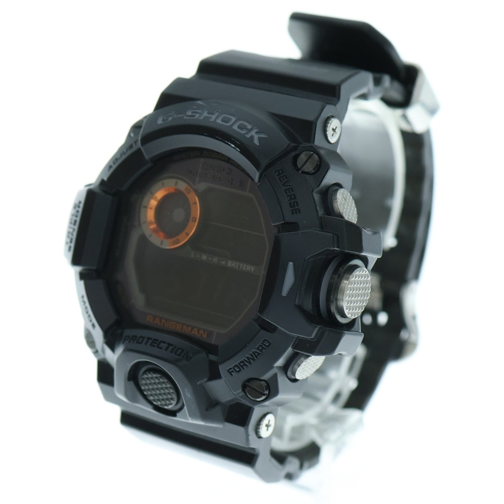 CASIO G-SHOCK(カシオ ジーショック) Master of G レンジマン ブラック文字盤 樹脂 カーボン ソーラー 腕時計 ウォッチ ブラック GW-9400BJ